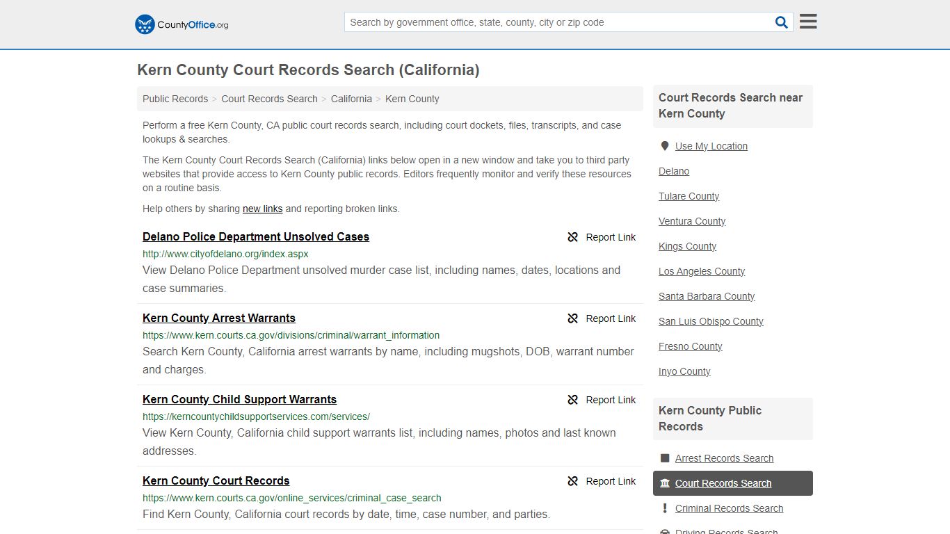 Kern County Court Records Search (California) - County Office